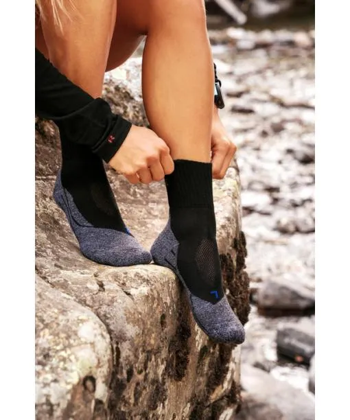Women TK2 Explore Cool Short Women Trekking Short Sock Navy FALKE Hiking Socks
