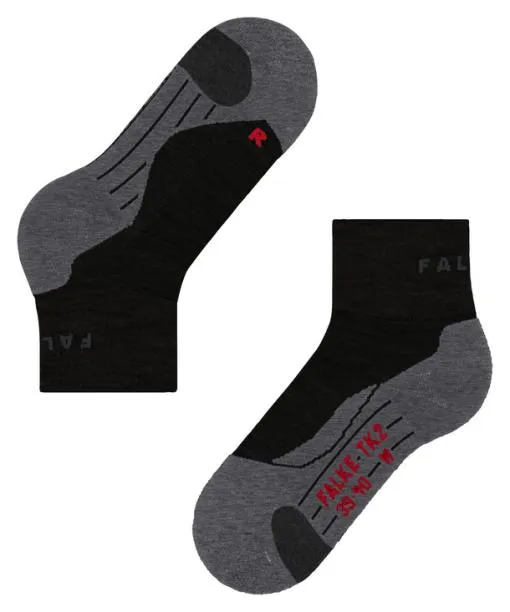 Women TK2 Explore Short Women Trekking Short Sock Black FALKE Hiking Socks