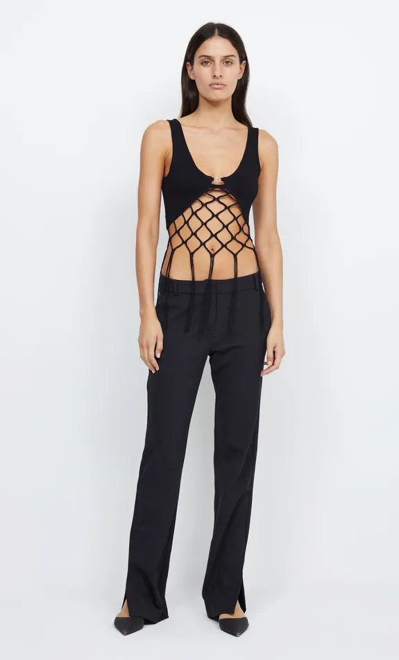 Women Tops Bec Bridge ARIA KNIT CROPPED TOP Black