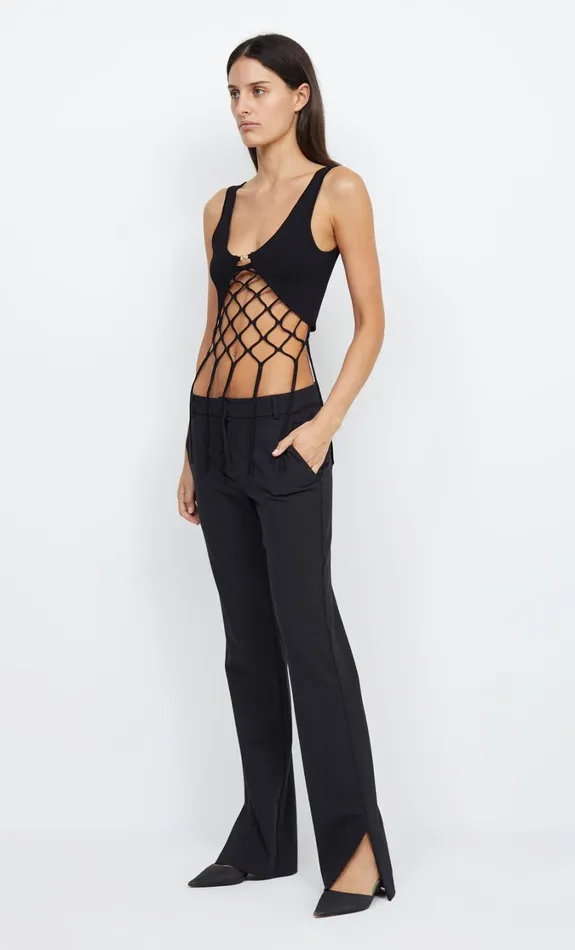 Women Tops Bec Bridge ARIA KNIT CROPPED TOP Black