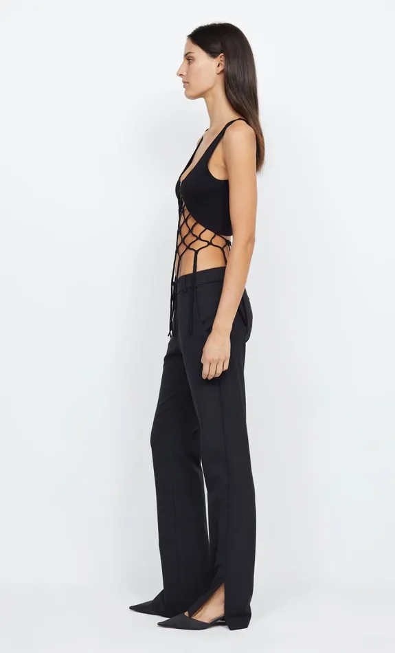 Women Tops Bec Bridge ARIA KNIT CROPPED TOP Black