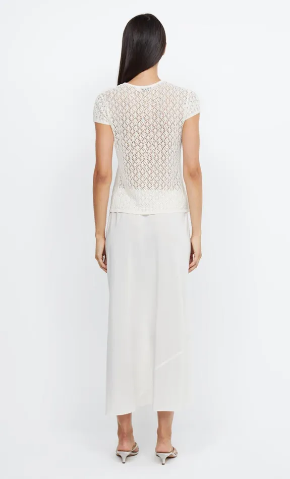 Women Tops Bec Bridge BEATRICE KNIT SHORT SLEEVE CARDI Ivory