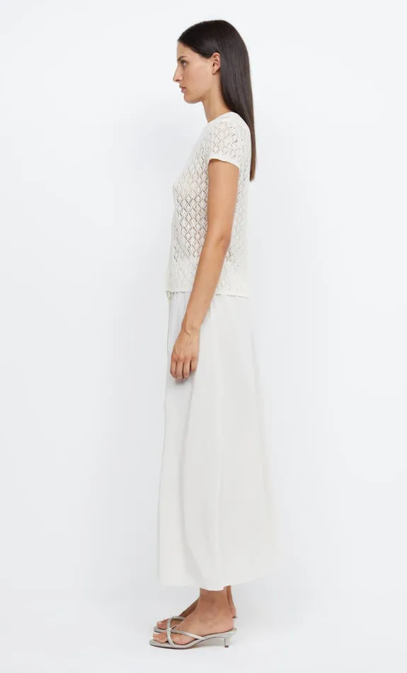 Women Tops Bec Bridge BEATRICE KNIT SHORT SLEEVE CARDI Ivory