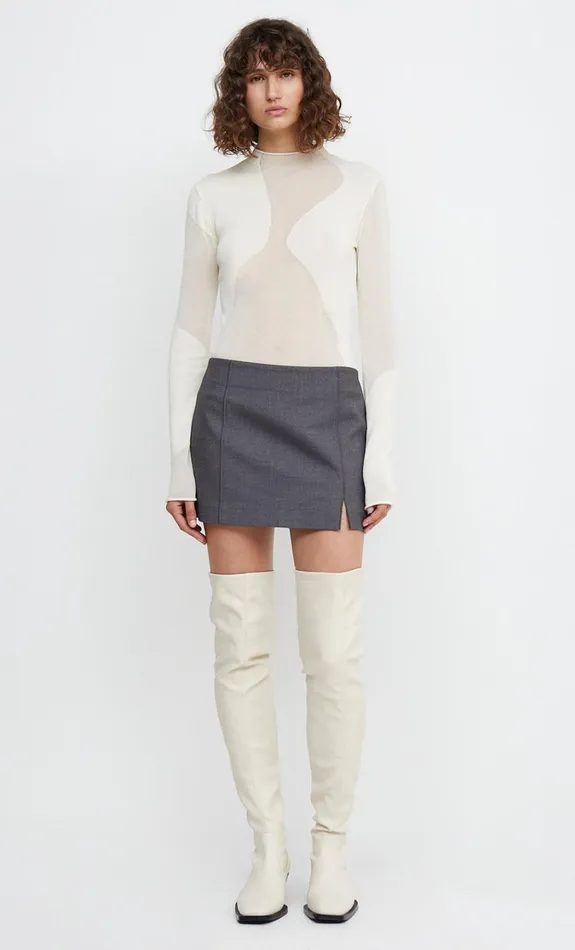 Women Tops Bec Bridge DOROTHY KNIT SKIVVY Ivory