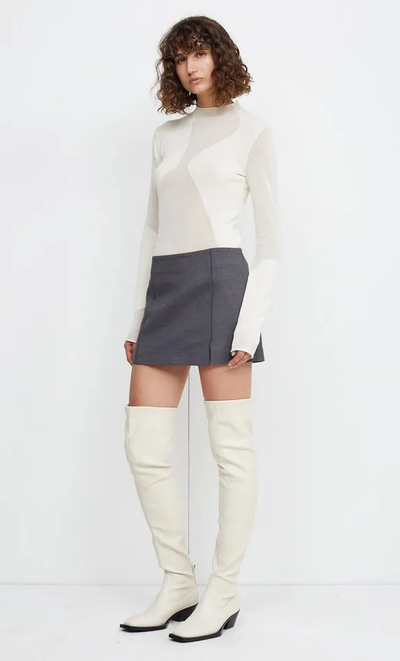 Women Tops Bec Bridge DOROTHY KNIT SKIVVY Ivory