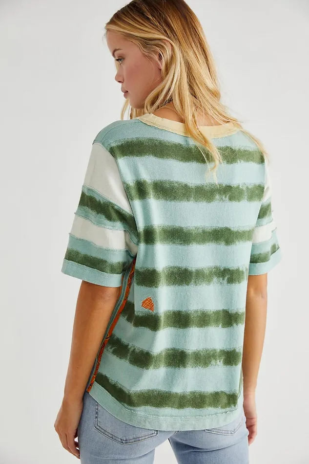 Women Tops Free People Kara Tee Blue Combo