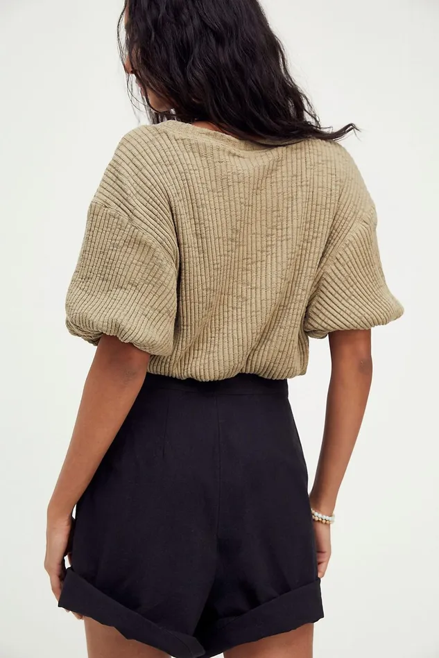 Women Tops Free People Kelsey Bubble Tee Tropical Nut
