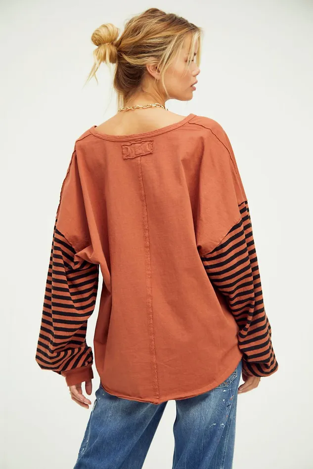 Women Tops Free People Midnight Light Tee Ambered Coral
