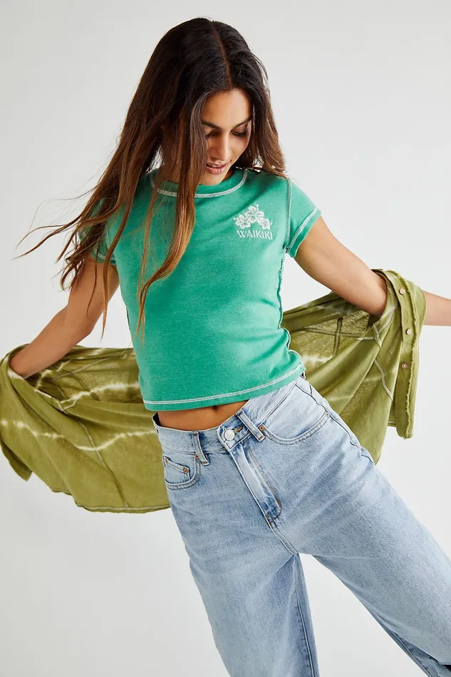 Women Tops Free People Tourist Tee Waikiki