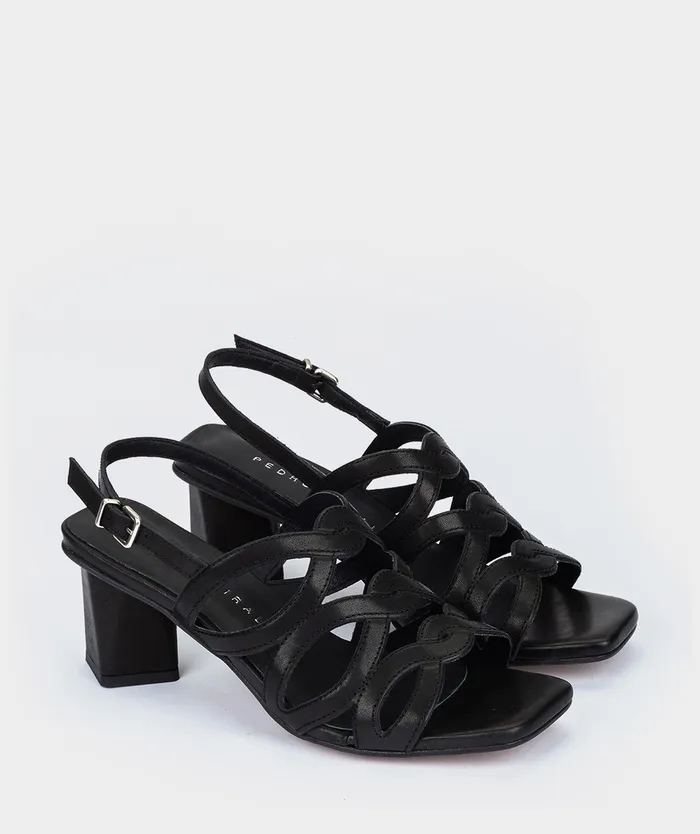 Women Trento Black 8211 Heeled Sandals Pedro Miralles