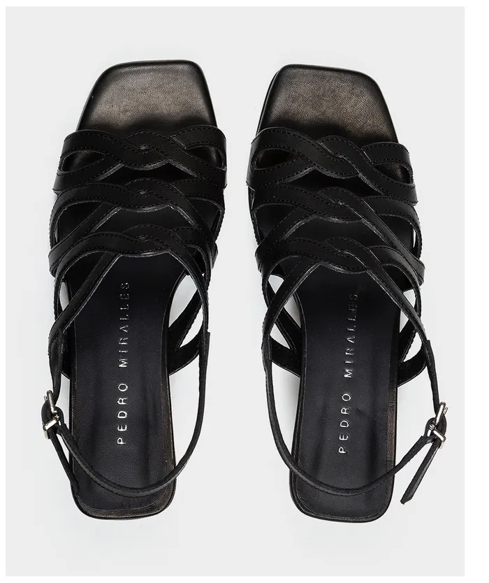 Women Trento Black 8211 Heeled Sandals Pedro Miralles