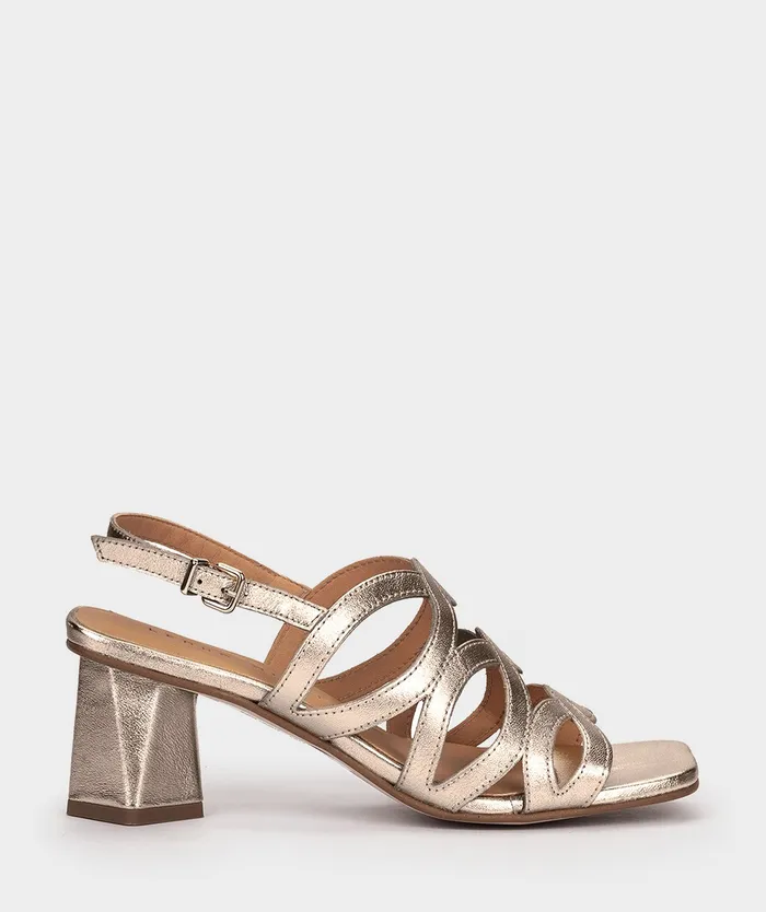 Women Trento Metallic 8211 Heeled Sandals Pedro Miralles