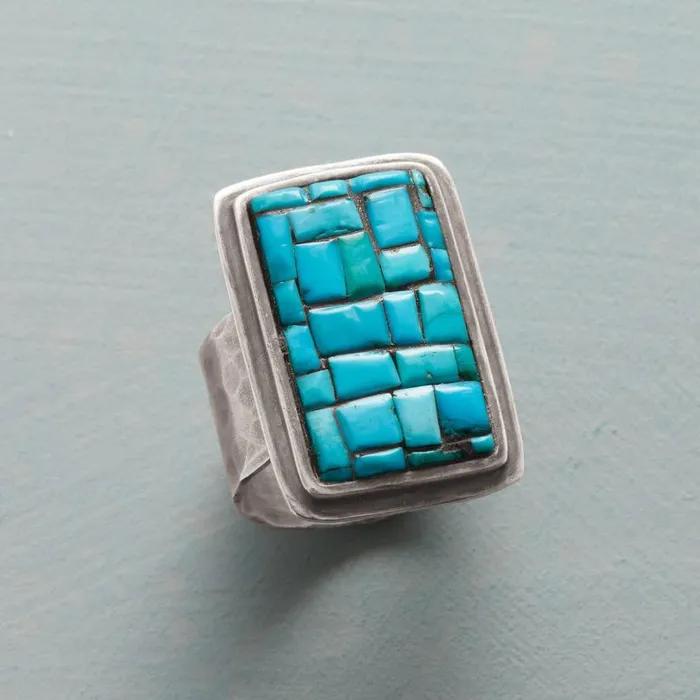 Women Turquoise Cobblestone Ring Sundance Catalog Rings