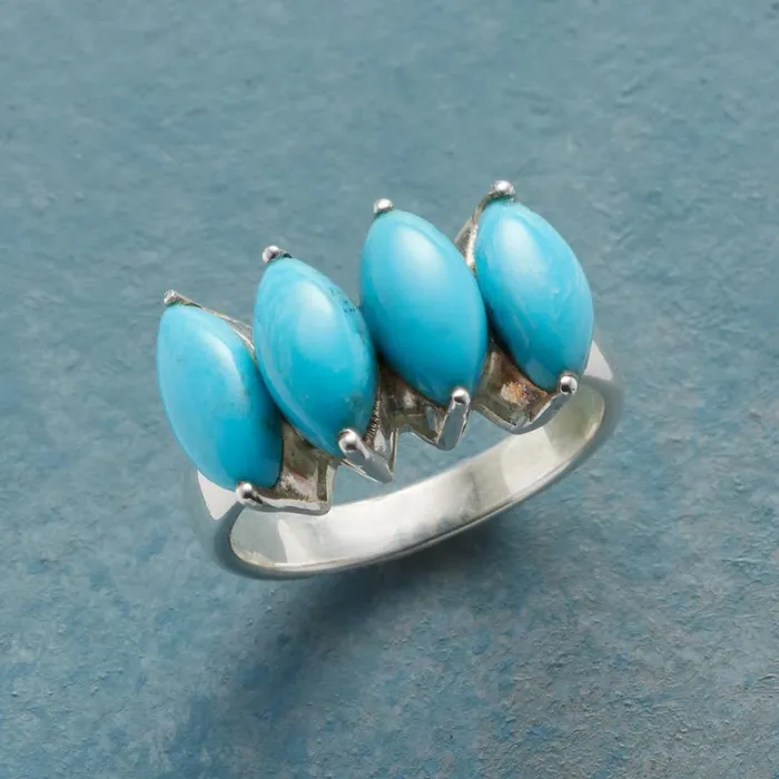 Women Turquoise Pod Ring Sundance Catalog Rings