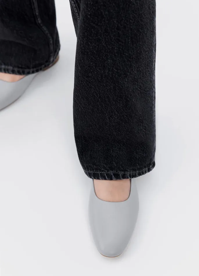 Women Vagabond Ballet Flats SIBEL SHOES Grey Leather