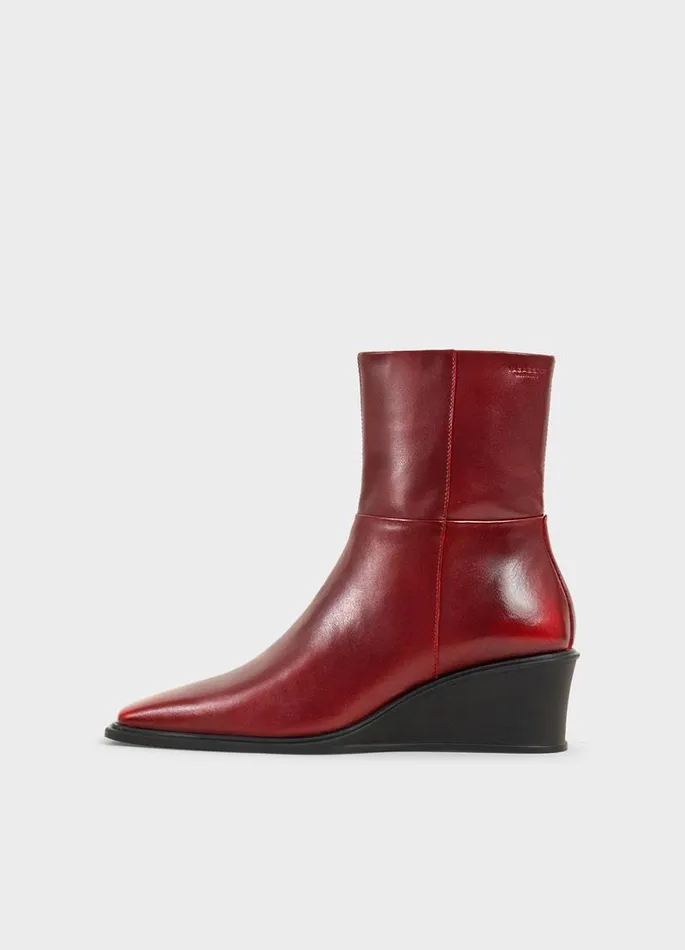 Women Vagabond Boots AINO BOOTS Red Brushoff Leather