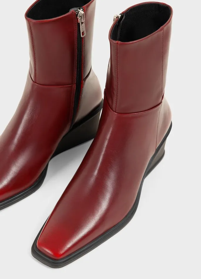 Women Vagabond Boots AINO BOOTS Red Brushoff Leather