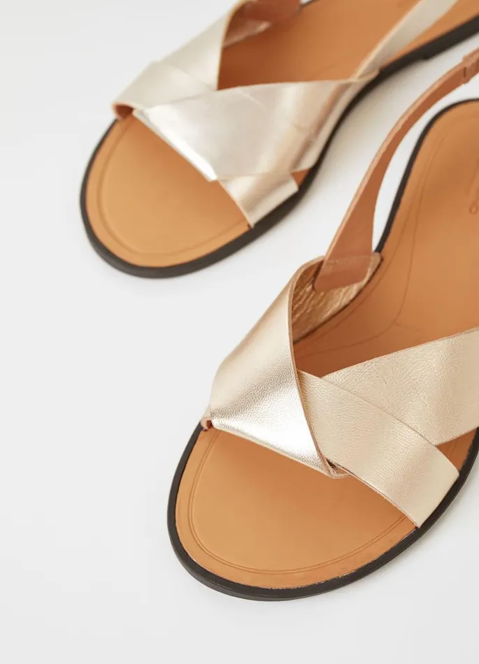 Women Vagabond Sandals TIA 20 SANDALS Gold Metallic Leather
