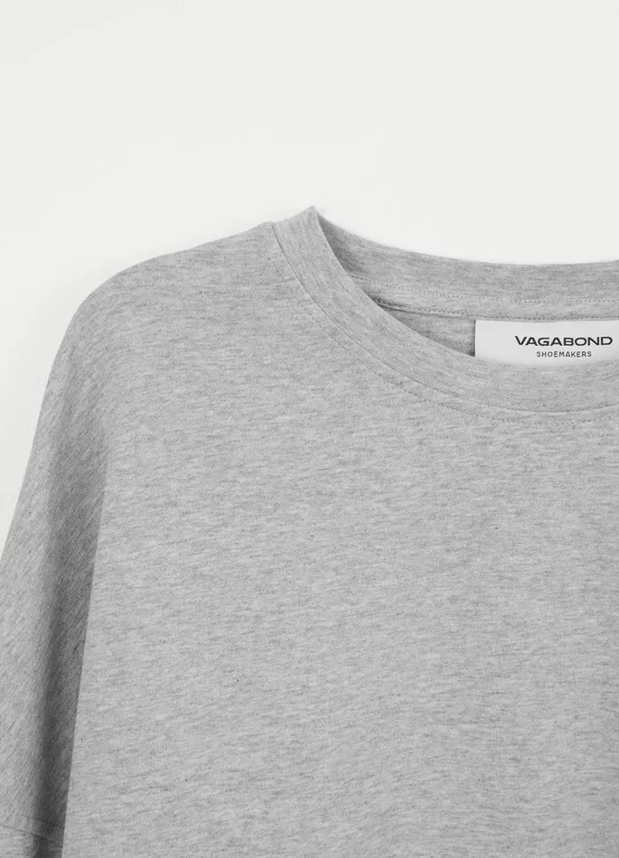 Women Vagabond Tops BOXY LONG SLEEVE TSHIRT Grey Textile