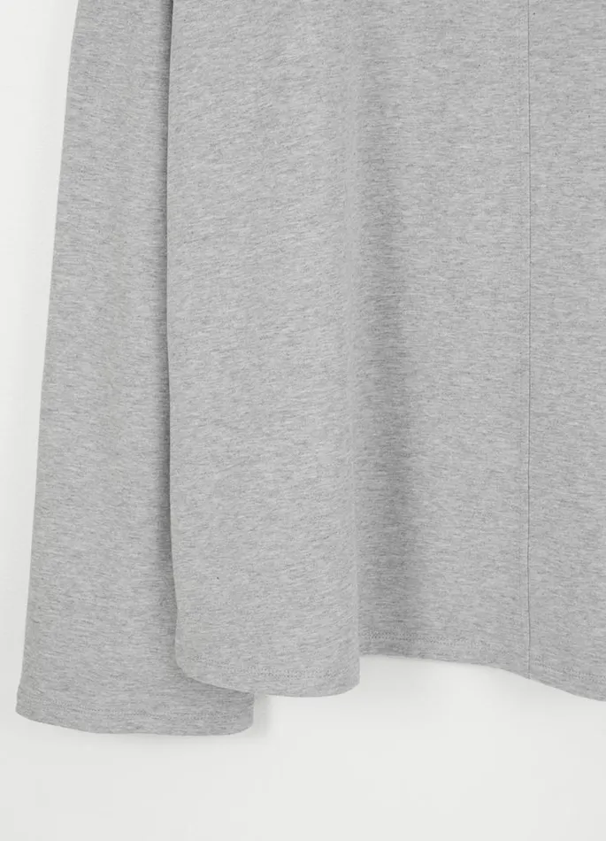 Women Vagabond Tops BOXY LONG SLEEVE TSHIRT Grey Textile