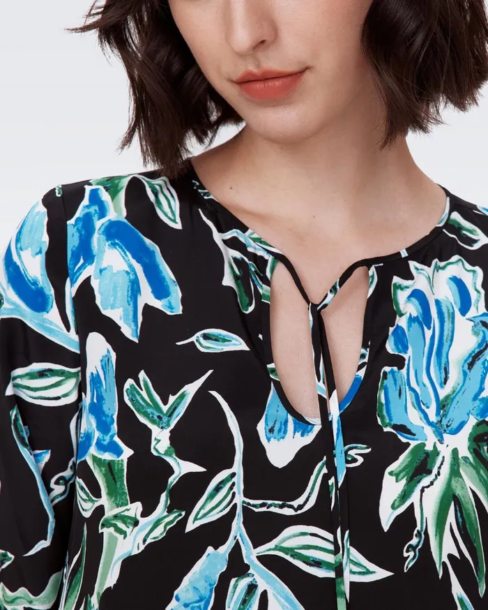 Women Vandy Dress Huge Tulip Fields Blue DVF Dresses