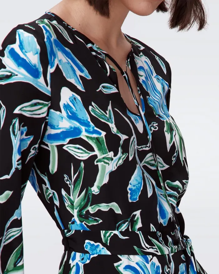 Women Vandy Dress Huge Tulip Fields Blue DVF Dresses