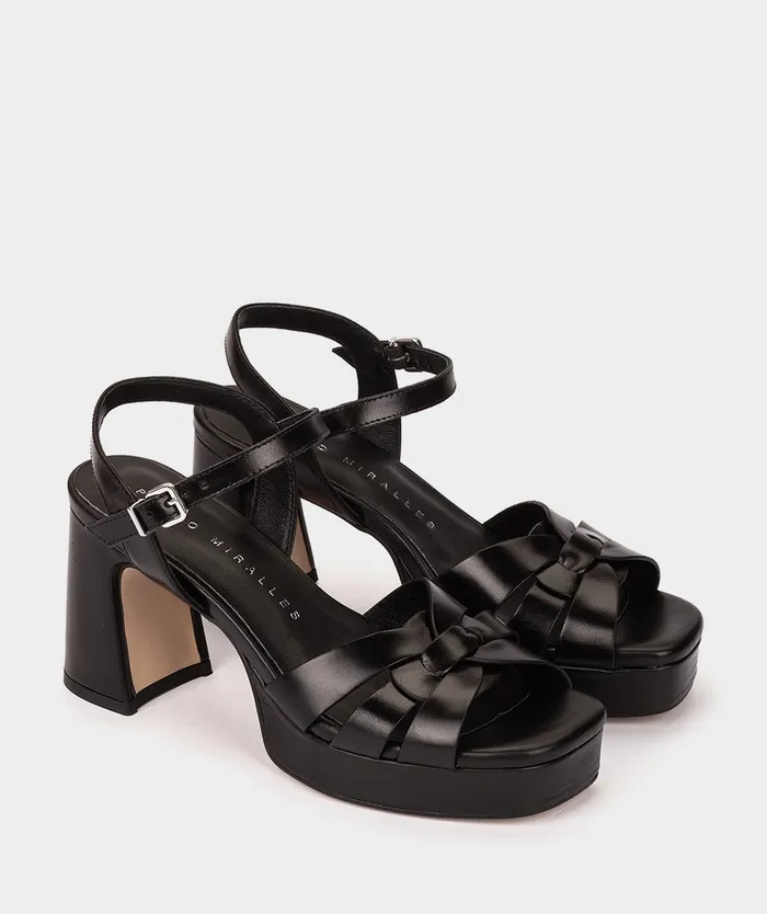 Women Verapaz Black 8211 Heeled Sandals Pedro Miralles