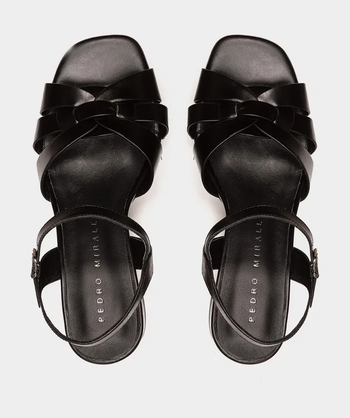 Women Verapaz Black 8211 Heeled Sandals Pedro Miralles