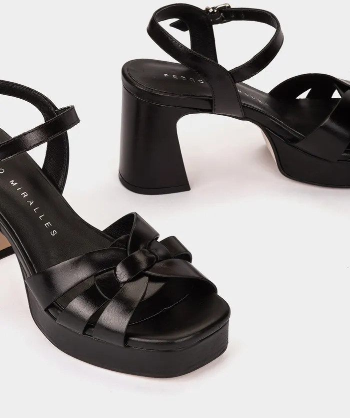Women Verapaz Black 8211 Heeled Sandals Pedro Miralles