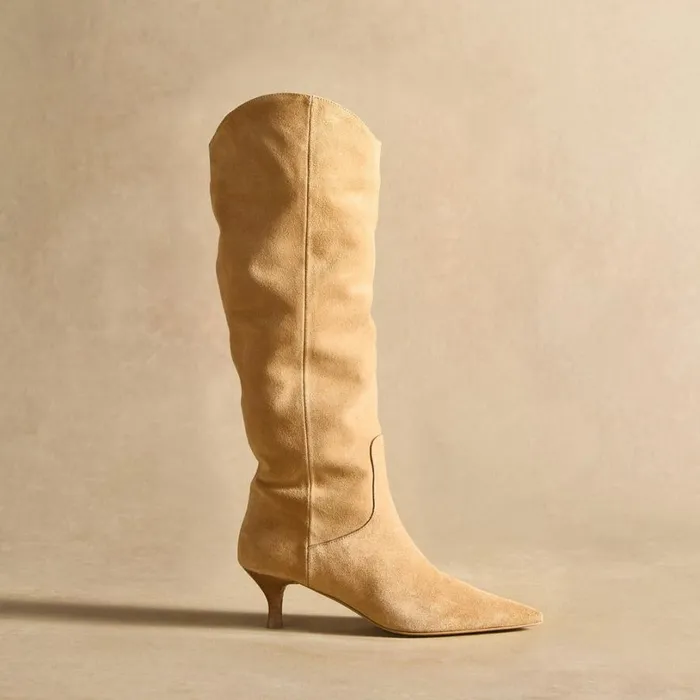 Women Vienna Suede Boots Tan Sundance Catalog Boots