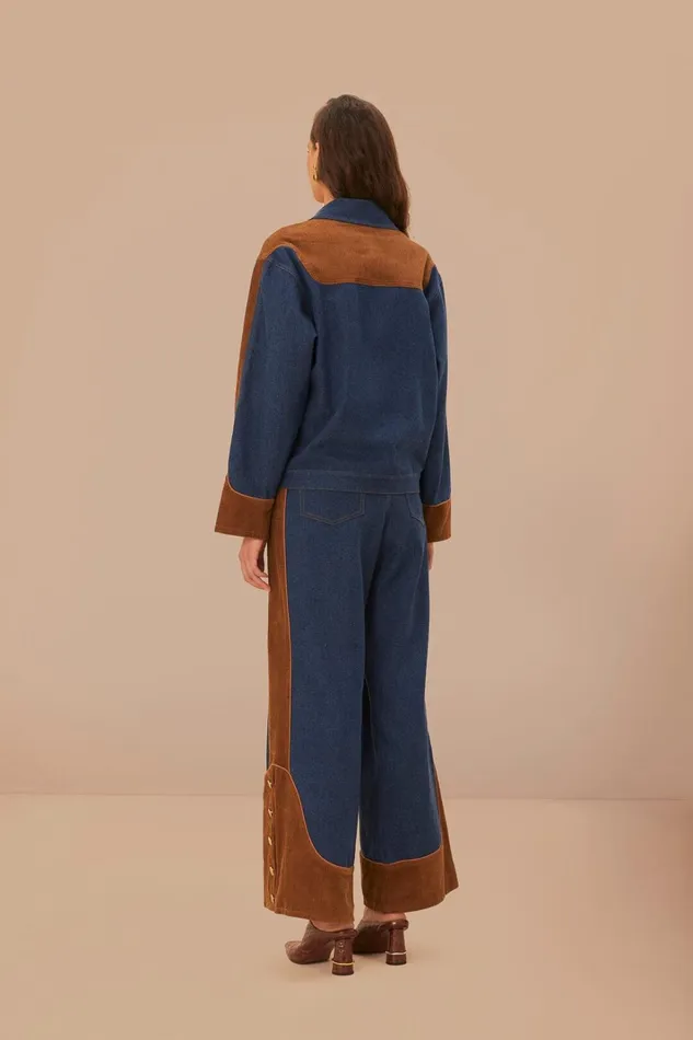 Women Western Denim Wide Pants Low Waisted Denim FARM Rio Pants
