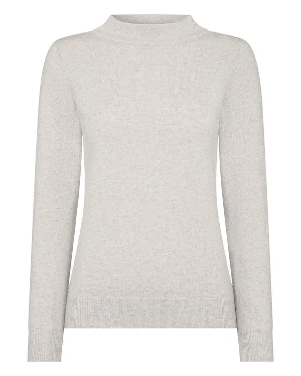 Women Women039s Funnel Neck Cashmere SweaterIn Pebble Grey Pebble Grey NPeal Turtle Necks