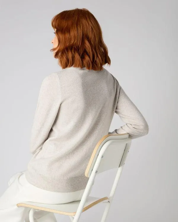 Women Women039s Funnel Neck Cashmere SweaterIn Pebble Grey Pebble Grey NPeal Turtle Necks