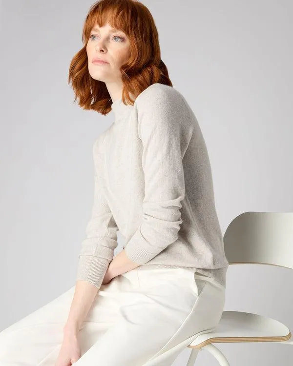 Women Women039s Funnel Neck Cashmere SweaterIn Pebble Grey Pebble Grey NPeal Turtle Necks