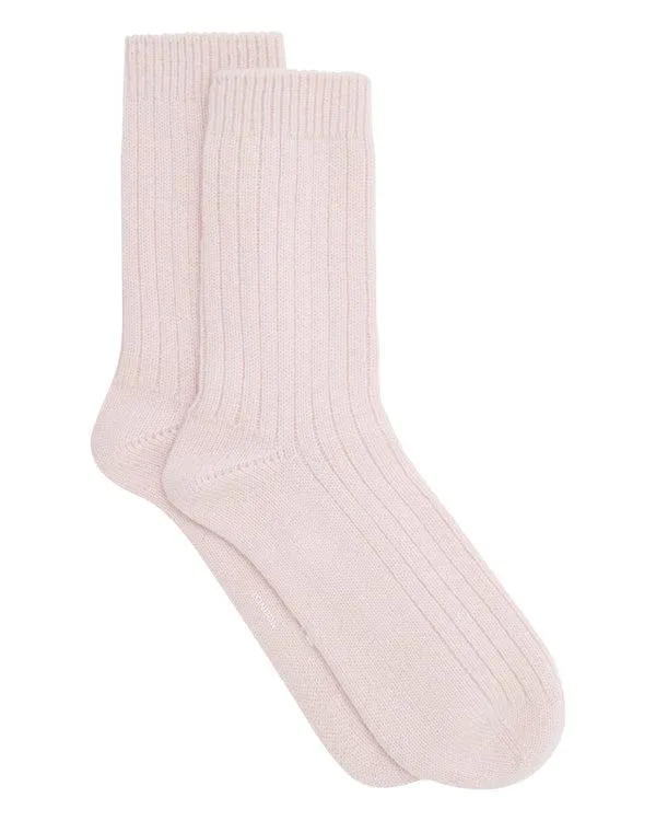 Women Women039s Rib Cashmere House SocksIn Pale Pink Pale Pink NPeal Slippers and Socks