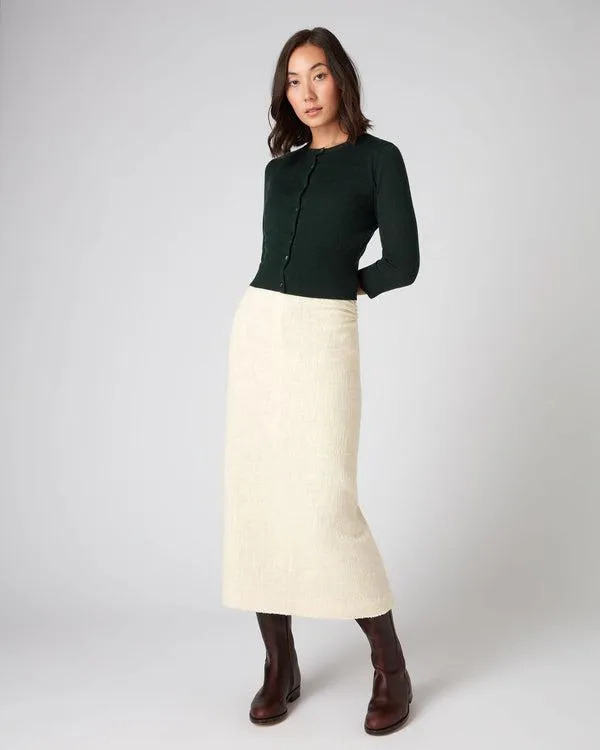 Women Women039s Superfine Cropped Cashmere CardiganIn Midnight Green Midnight Green NPeal Cardigans