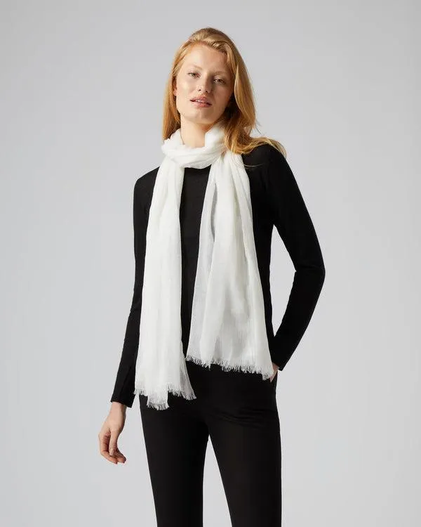 Women Women039s Ultrafine Pashmina Cashmere ShawlIn White Lux White Lux NPeal Pashminas Wraps and Shawls