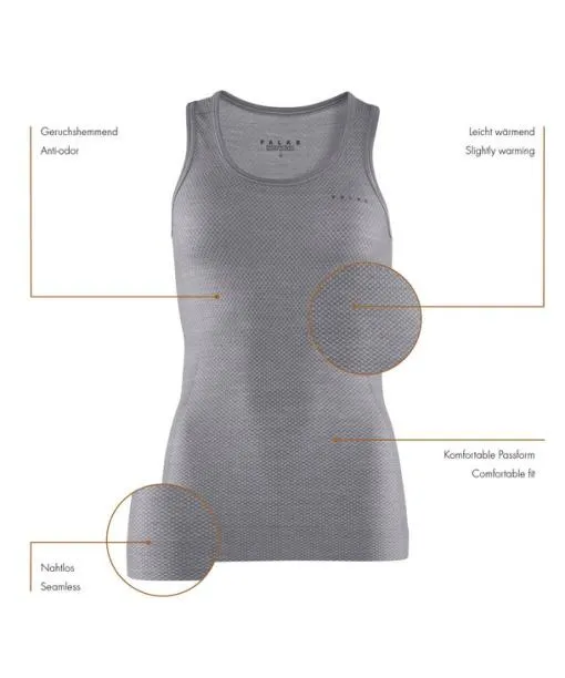 Women Women Tanktop WoolTech Light Capitain FALKE Short Sleeve Shirts