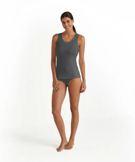 Women Women Top Roundneck Daily ClimaWool Dark Grey FALKE Bras and Tops
