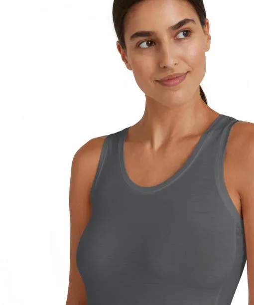 Women Women Top Roundneck Daily ClimaWool Dark Grey FALKE Bras and Tops