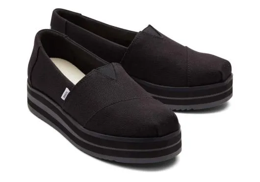 Women WomenAlpargata Black Midform Espadrille Black TOMS Alpargatas