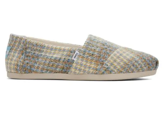 Women WomenAlpargata Blue Plaid Tweed Plaid Sky Blue TOMS Alpargatas