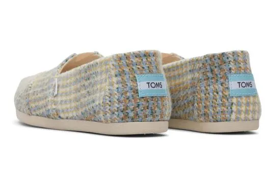 Women WomenAlpargata Blue Plaid Tweed Plaid Sky Blue TOMS Alpargatas
