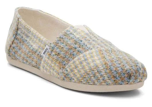 Women WomenAlpargata Blue Plaid Tweed Plaid Sky Blue TOMS Alpargatas