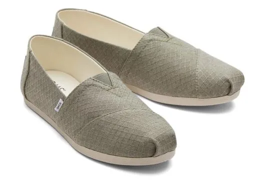 Women WomenAlpargata Vetiver Diamond Texture Grey Diamond TOMS Alpargatas