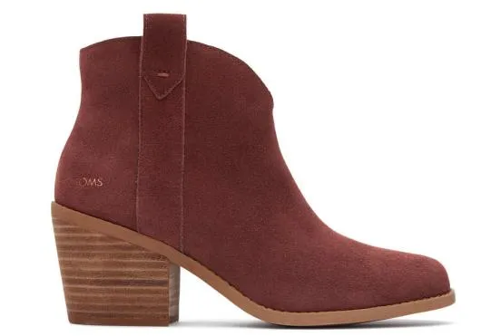 Women WomenConstance Chestnut Suede Heeled Boot Chestnut TOMS Boots and Booties Women WomenConstance Chestnut Suede Heeled Boot Chestnut TOMS Boots and Booties