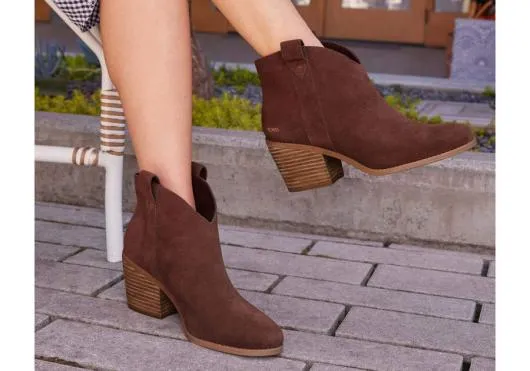 Women WomenConstance Chestnut Suede Heeled Boot Chestnut TOMS Boots and Booties