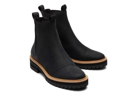 Women WomenDakota Black Water Resistant Leather Boot Black TOMS Boots and Booties