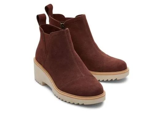 Women WomenMaude Chestnut Suede Wedge Boot Chestnut Suede TOMS Boots and Booties