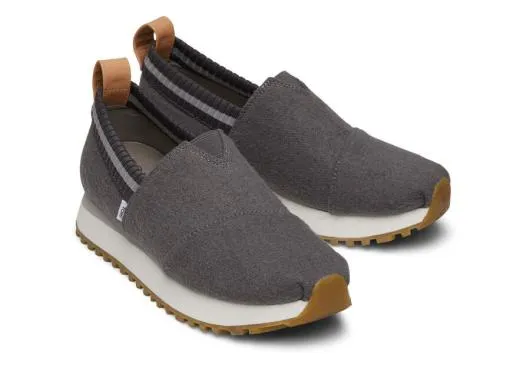 Women WomenResident 20 Grey Felt Sneaker Forged Iron TOMS Slip Ons